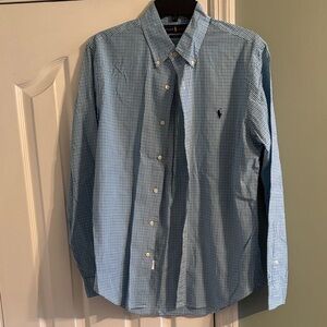 Ralph Lauren Blue Gingham Button-Down Shirt
